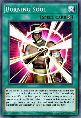 A single card from the set named: Burning Soul