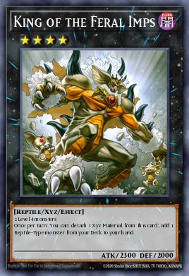 A single card from the set named: King of the Feral Imps
