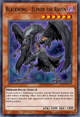 A single card from the set named: Blackwing - Elphin the Raven