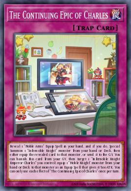 A single card from the set named: The Continuing Epic of Charles