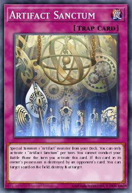 A single card from the set named: Artifact Sanctum