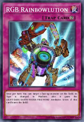 A single card from the set named: RGB Rainbowlution