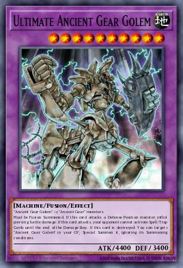 A single card from the set named: Ultimate Ancient Gear Golem