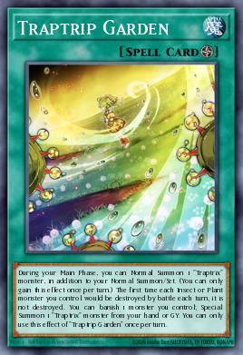 A single card from the set named: Traptrip Garden