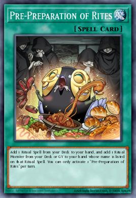 A single card from the set named: Pre-Preparation of Rites