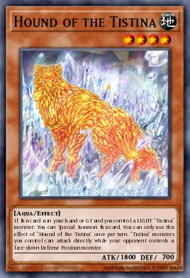 A single card from the set named: Hound of the Tistina