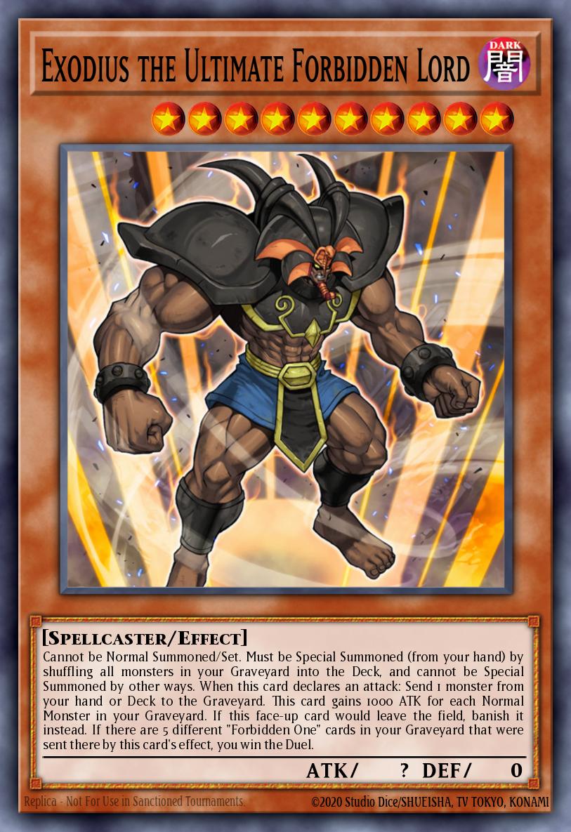Card image of: Exodius the Ultimate Forbidden Lord