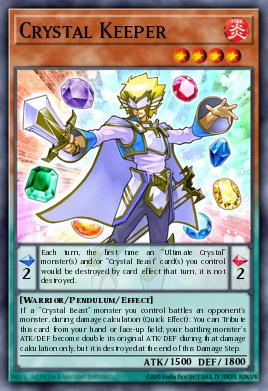 A single card from the set named: Crystal Keeper