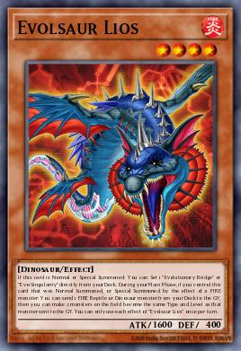 A single card from the set named: Evolsaur Lios