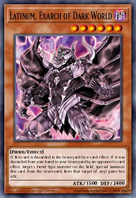 A single card from the set named: Latinum, Exarch of Dark World