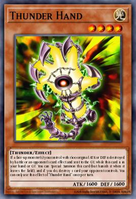 A single card from the set named: Thunder Hand