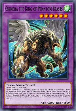 A single card from the set named: Chimera the King of Phantom Beasts