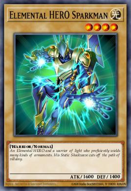 A single card from the set named: Elemental HERO Sparkman