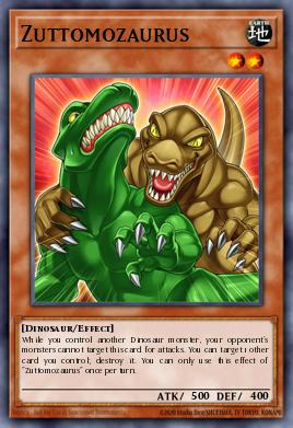 A single card from the set named: Zuttomozaurus