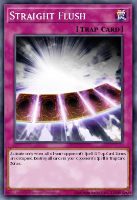 A single card from the set named: Straight Flush