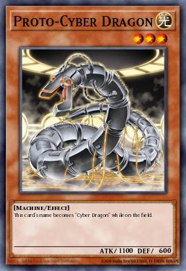 A single card from the set named: Proto-Cyber Dragon