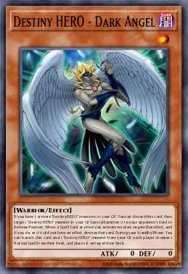 A single card from the set named: Destiny HERO - Dark Angel
