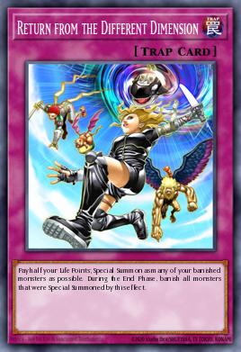 A single card from the set named: Return from the Different Dimension