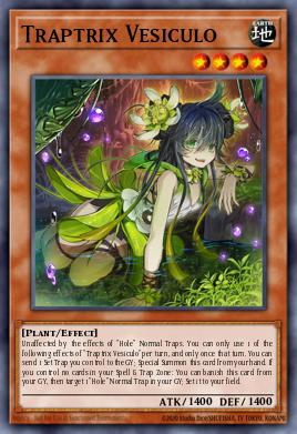 A single card from the set named: Traptrix Vesiculo