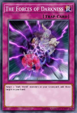A single card from the set named: The Forces of Darkness
