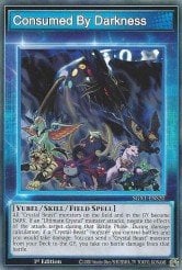 A single card from the set named: Consumed By Darkness
