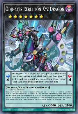 A single card from the set named: Odd-Eyes Rebellion Xyz Dragon