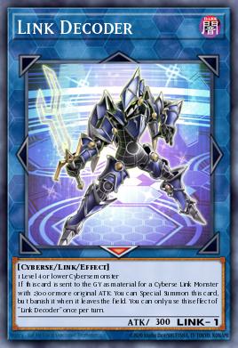 A single card from the set named: Link Decoder