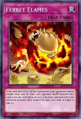 A single card from the set named: Ferret Flames