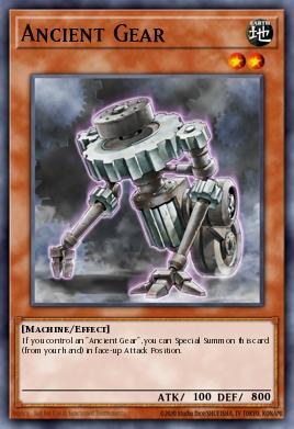 A single card from the set named: Ancient Gear