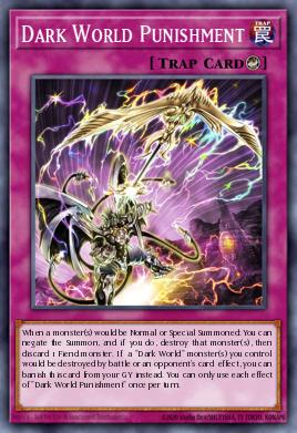 A single card from the set named: Dark World Punishment