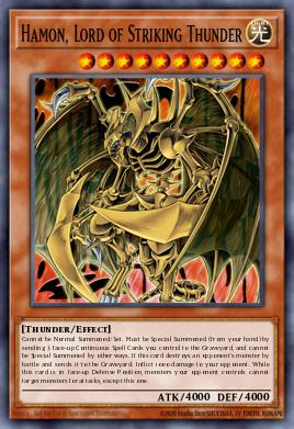 A single card from the set named: Hamon, Lord of Striking Thunder