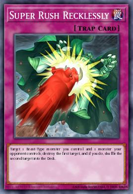 A single card from the set named: Super Rush Recklessly