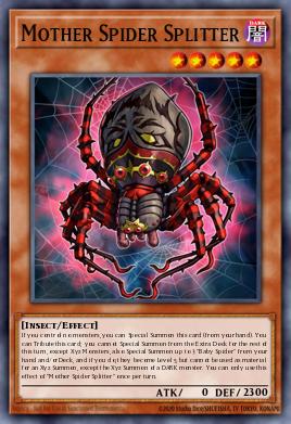 A single card from the set named: Mother Spider Splitter