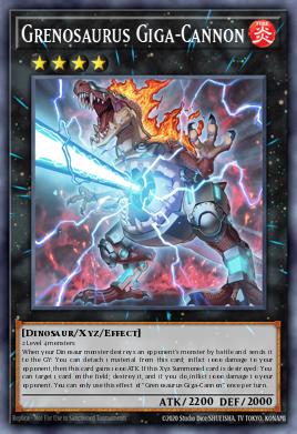 A single card from the set named: Grenosaurus Giga-Cannon