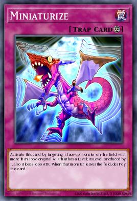 A single card from the set named: Miniaturize