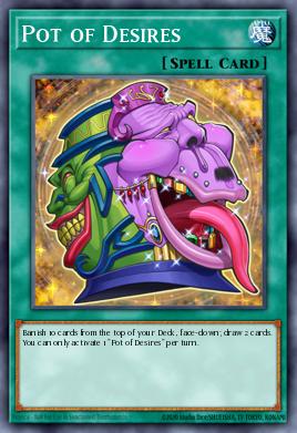 A single card from the set named: Pot of Desires
