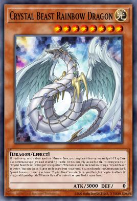 A single card from the set named: Crystal Beast Rainbow Dragon