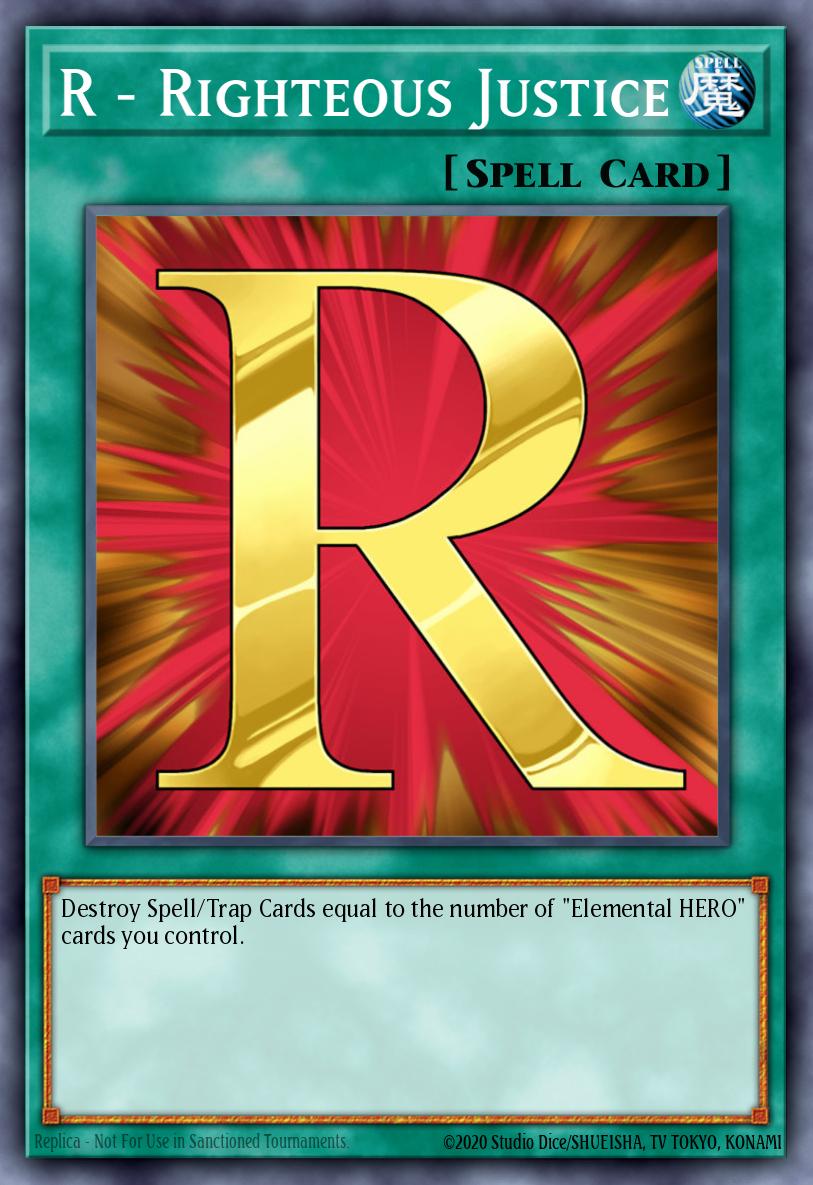 Card image of: R - Righteous Justice