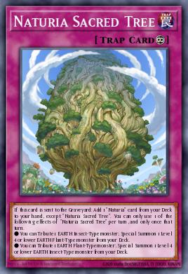 A single card from the set named: Naturia Sacred Tree