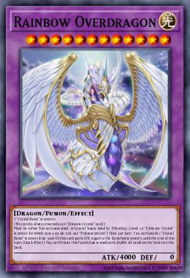 A single card from the set named: Rainbow Overdragon