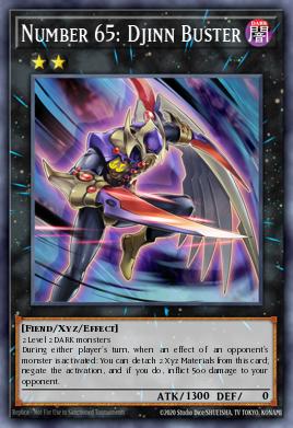 A single card from the set named: Number 65: Djinn Buster