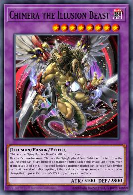A single card from the set named: Chimera the Illusion Beast