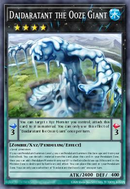 A single card from the set named: Daidaratant the Ooze Giant