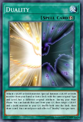 A single card from the set named: Duality