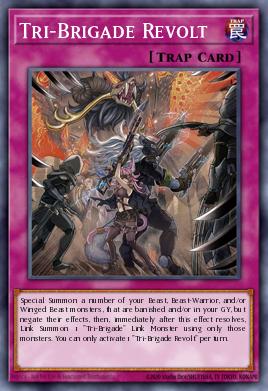 A single card from the set named: Tri-Brigade Revolt