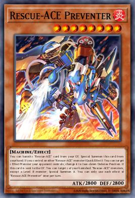 A single card from the set named: Rescue-ACE Preventer