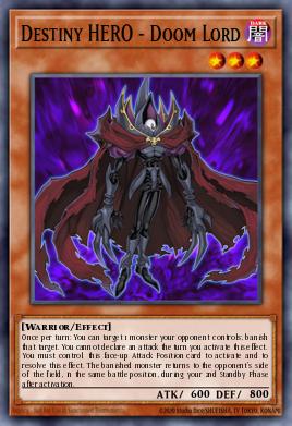 A single card from the set named: Destiny HERO - Doom Lord
