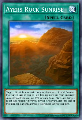 A single card from the set named: Ayers Rock Sunrise