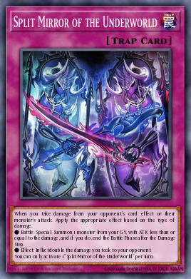 A single card from the set named: Split Mirror of the Underworld