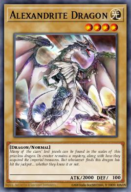 A single card from the set named: Alexandrite Dragon